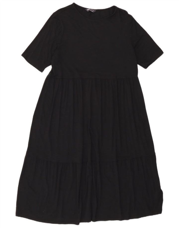 Vestido maxi feminino Marks & Spencer Reino Unido 16 grande viscose preta