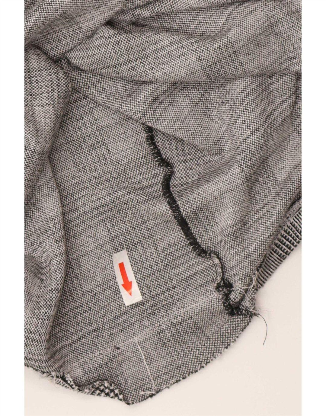 Blusa feminina de manga comprida Zara UK 12 cinza médio xadrez clássico