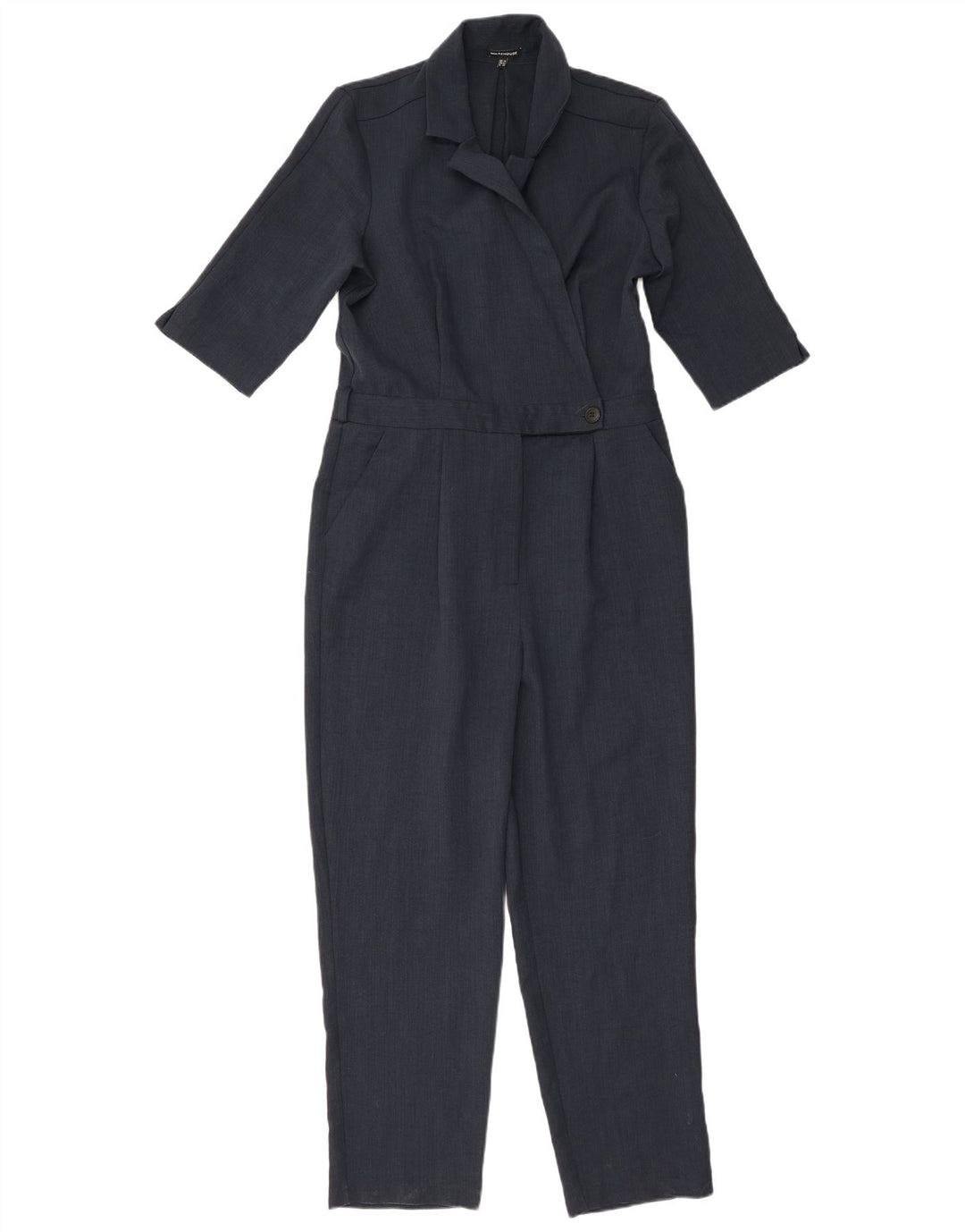 Macacão feminino Warehouse UK 14 grande poliéster azul marinho