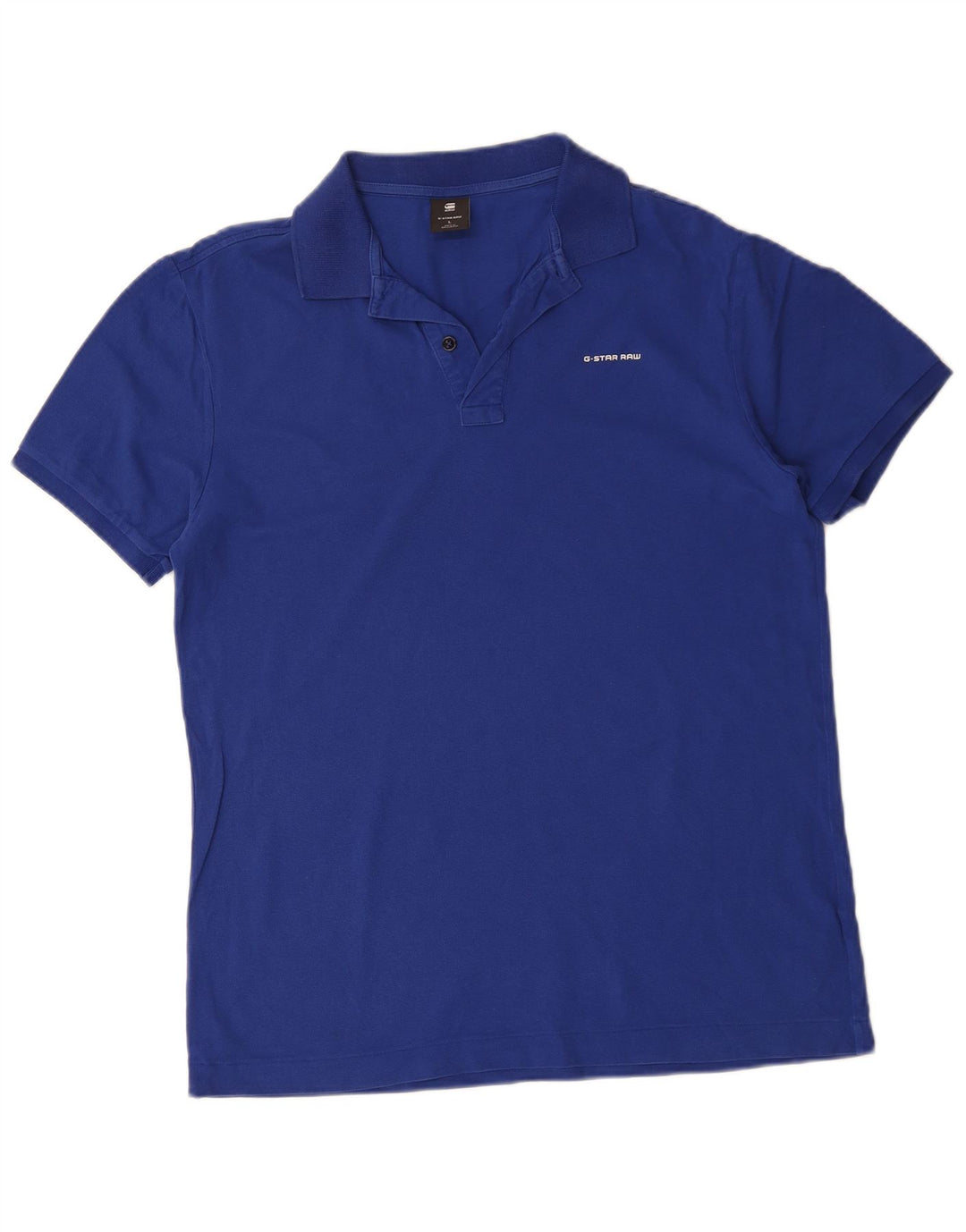 Camisa polo masculina G-Star Raw grande algodão azul