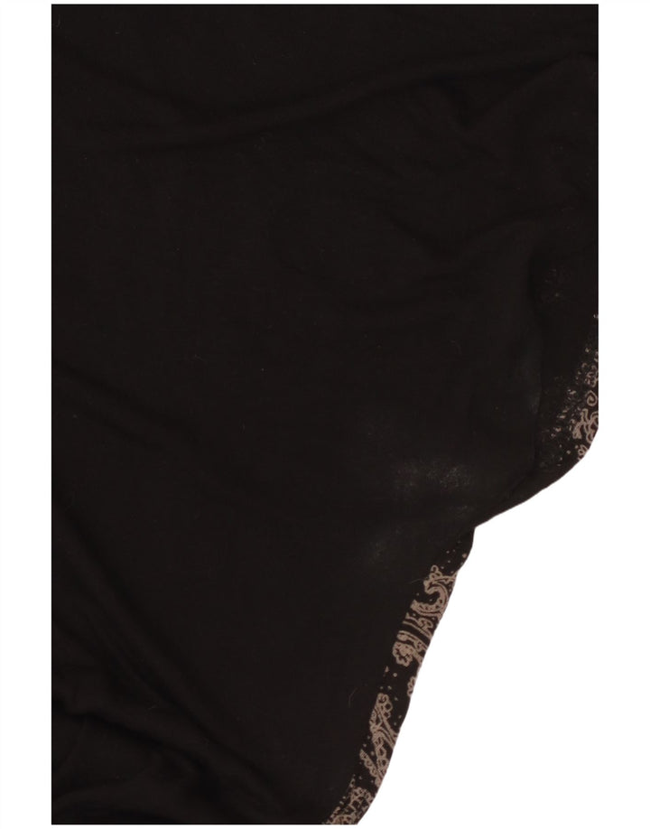 Túnica feminina Desigual Oversized UK 16 grande viscose floral preta