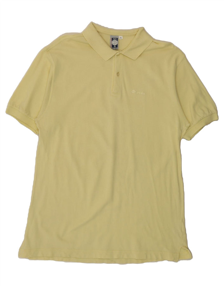 LOTTO Mens Polo Shirt XL Yellow Cotton Vintage Lotto and Second-Hand Lotto from Messina Hembry 