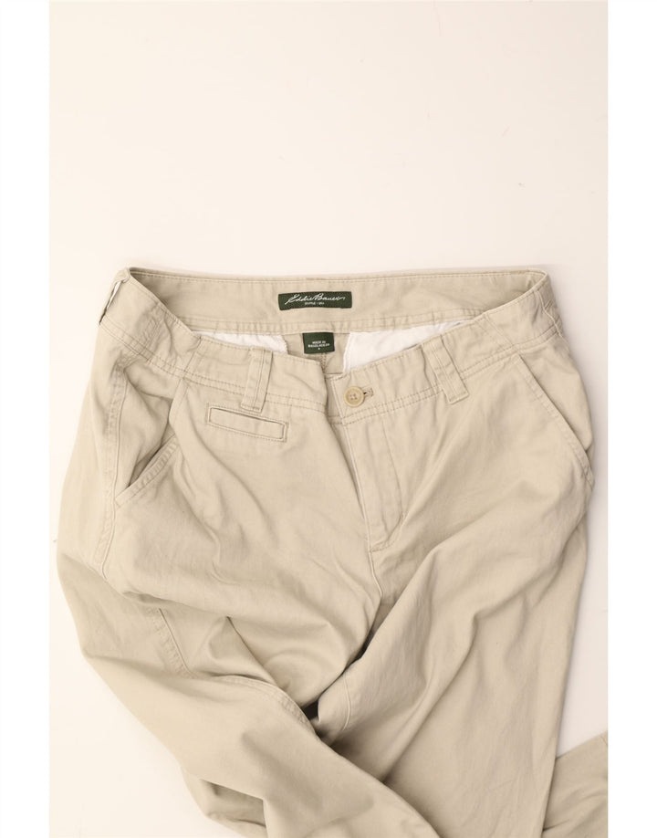 EDDIE BAUER Womens Slim Chino Trousers US 6 Medium W32 L31 Beige Cotton Vintage Eddie Bauer and Second-Hand Eddie Bauer from Messina Hembry 