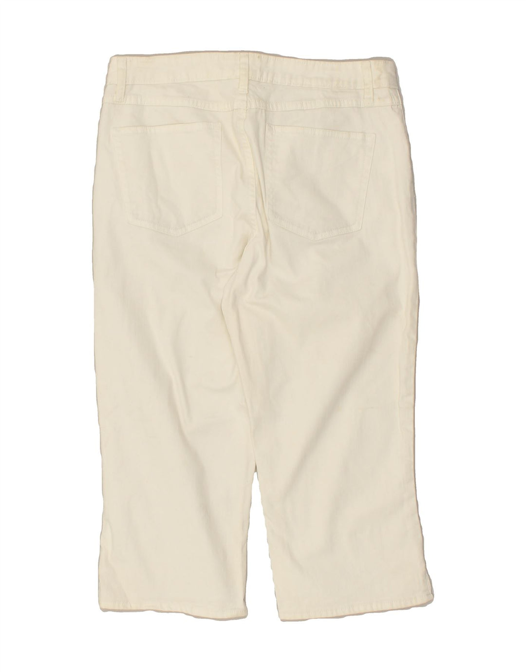 LEE Womens Riders Capri Trousers US 12 Large W31 L18 White Cotton | Vintage Lee | Thrift | Second-Hand Lee | Used Clothing | Messina Hembry 
