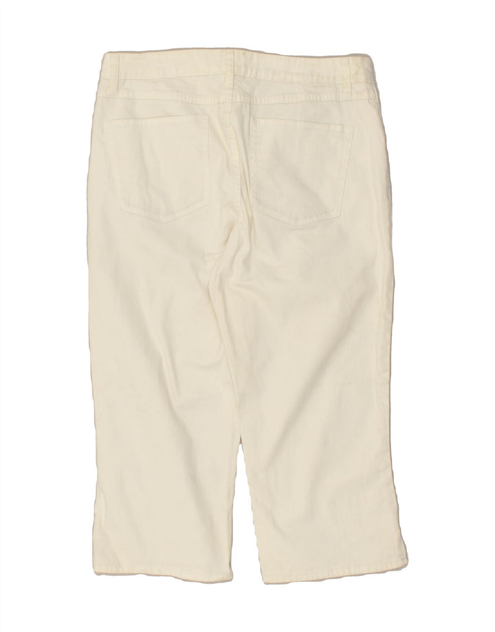 LEE Womens Riders Capri Trousers US 12 Large W31 L18 White Cotton | Vintage Lee | Thrift | Second-Hand Lee | Used Clothing | Messina Hembry 