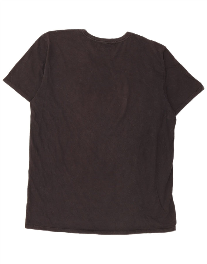 Camiseta gráfica masculina Harley grande algodão preto