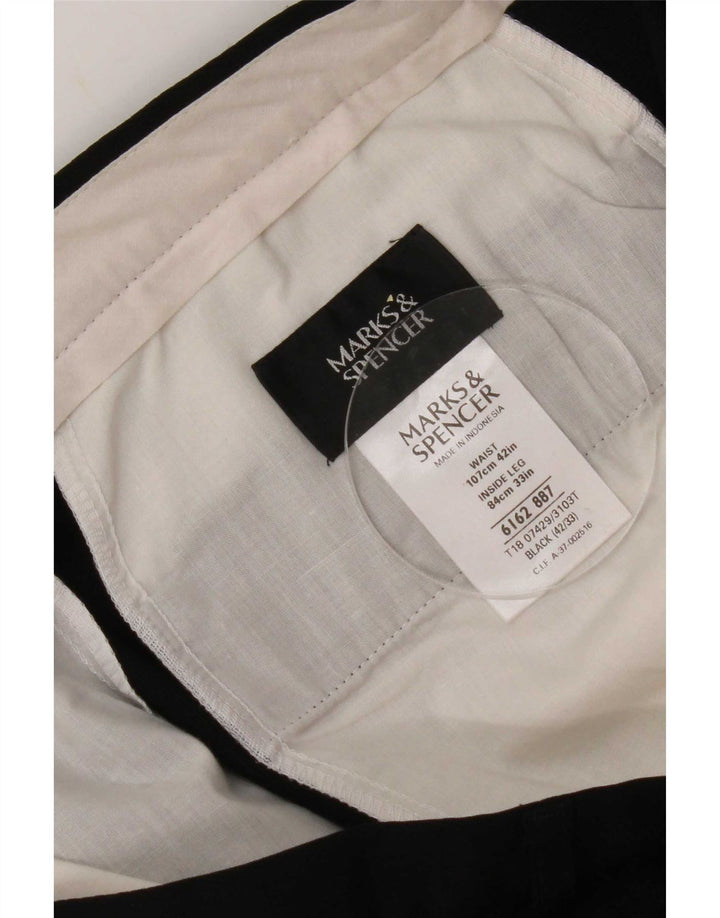 Calça Capri masculina Marks & Spencer W42 L23 poliéster preto