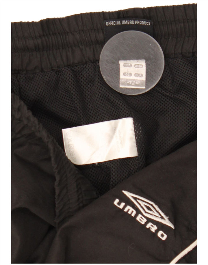 Umbro Calça de treino masculina Joggers grande poliéster preto