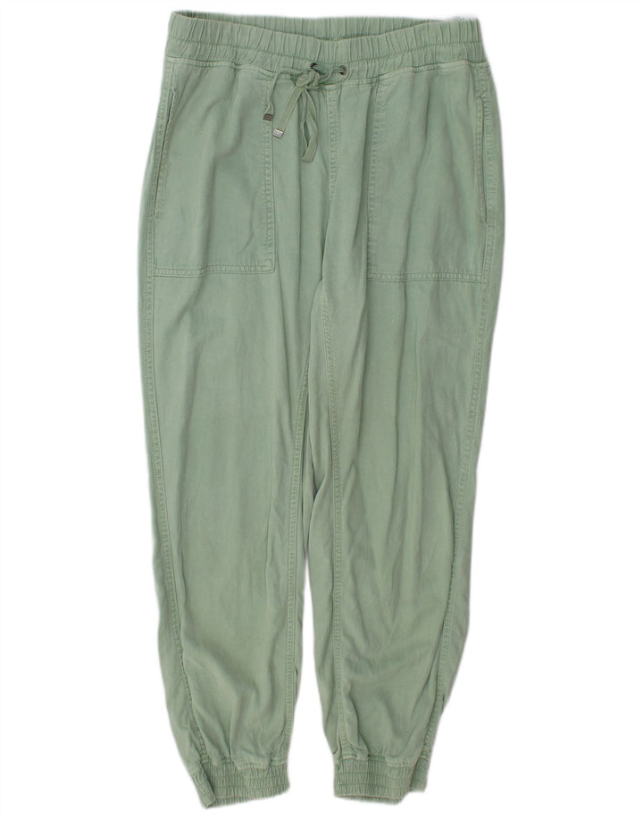 Calça jogger feminina Zara médio W28 L27 verde Lyocell