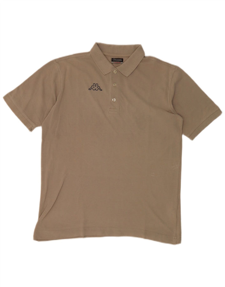 Camisa polo masculina KAPPA grande algodão cinza