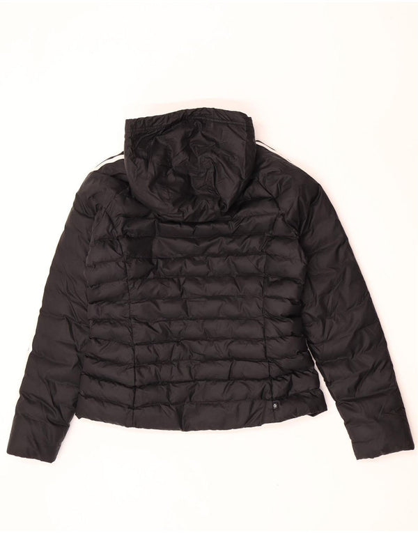 Jaqueta acolchoada com capuz feminina Adidas UK 16 grande poliamida preta
