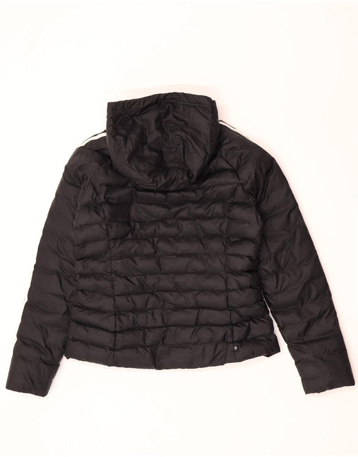 Jaqueta acolchoada com capuz feminina Adidas UK 16 grande poliamida preta