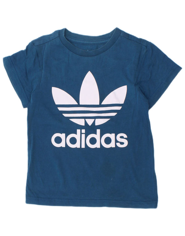 Camiseta Adidas Meninos Graphic Top 4-5 Anos Pequeno Azul