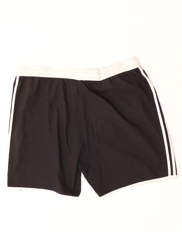 Shorts esportivos masculinos Adidas 3XL preto colorblock poliéster