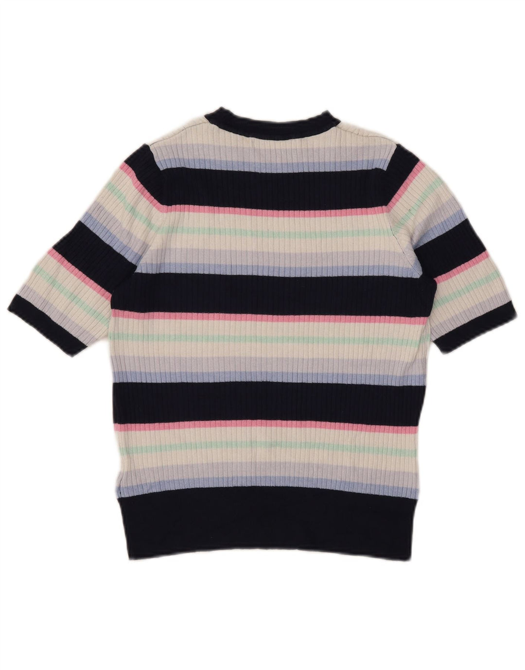 Suéter feminino Marks & Spencer com gola canoa Reino Unido 14 médio azul marinho
