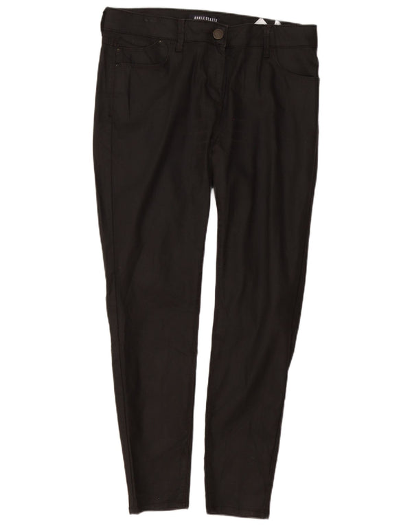 Jeans Marks & Spencer feminino slim UK 14 grande W32 L27 algodão marrom