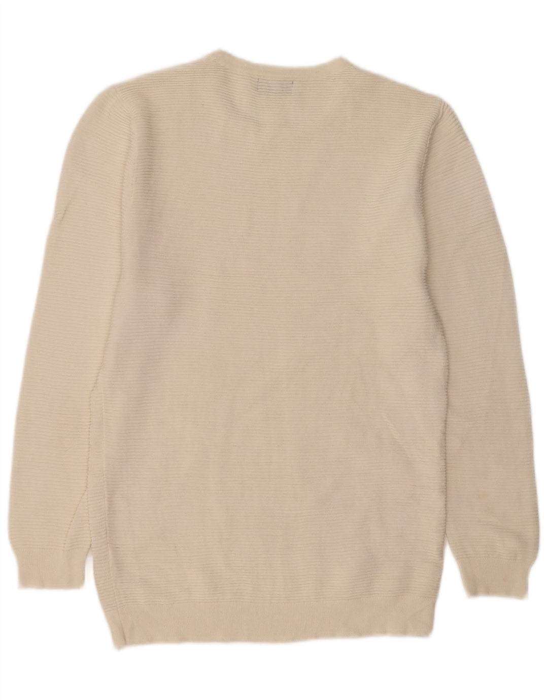 Suéter masculino Zara com gola redonda, grande algodão branco