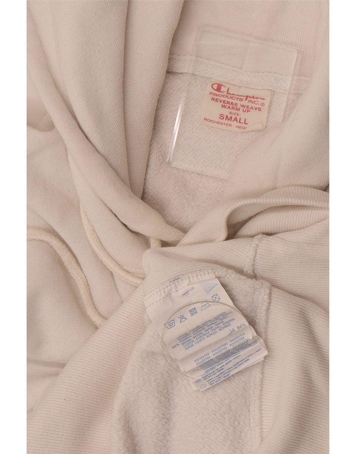 Jumper masculino com capuz Champion pequeno algodão branco