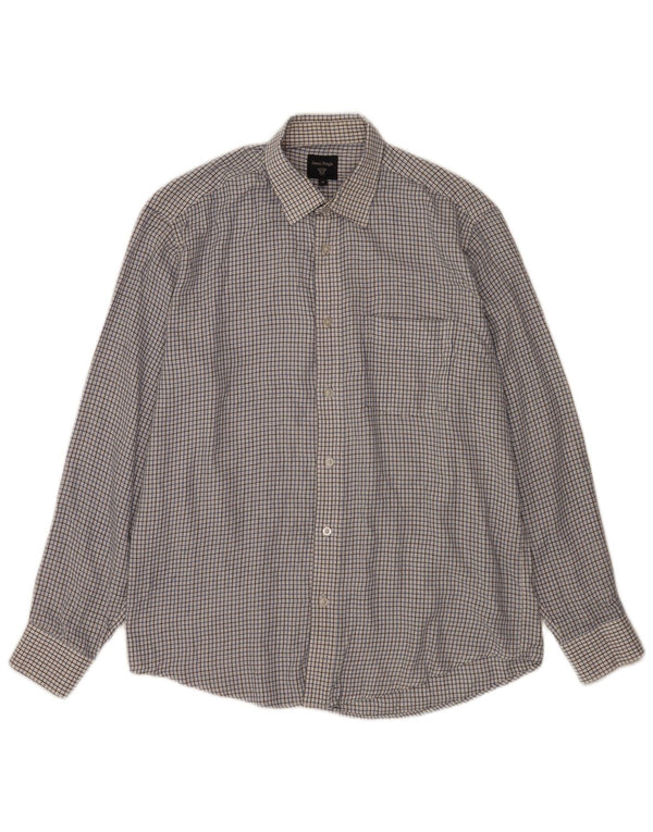 Camisa masculina James Pringle média xadrez branca