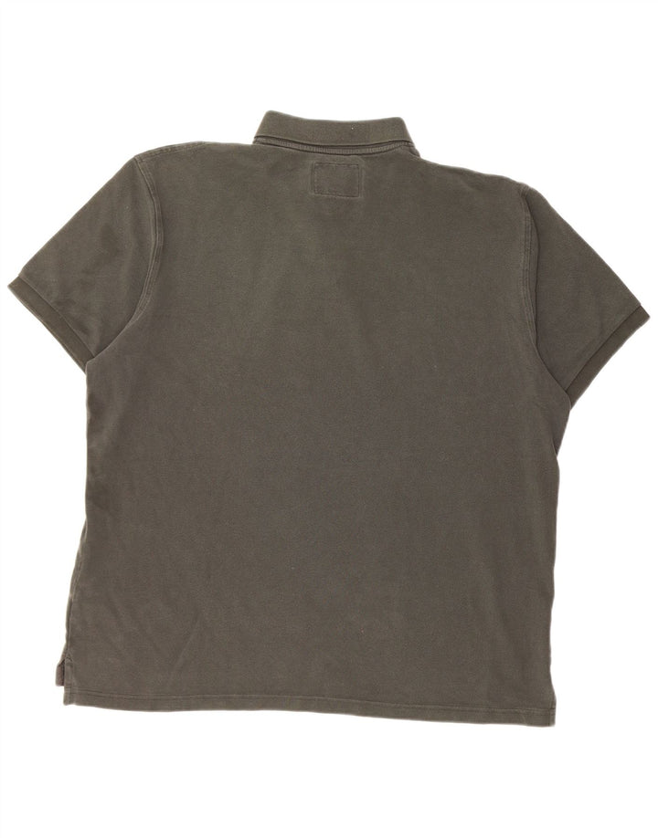 Camisa polo masculina J. Crew XL cinza algodão