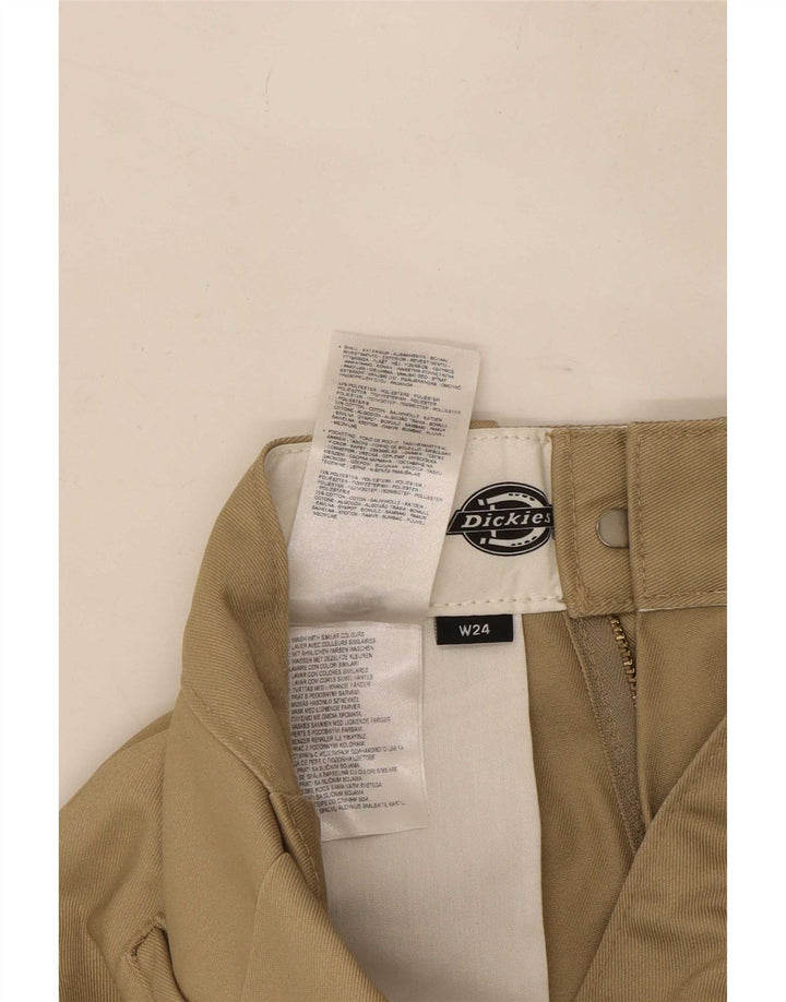 Calça Chino reta feminina Dickies W24 L26 poliéster bege
