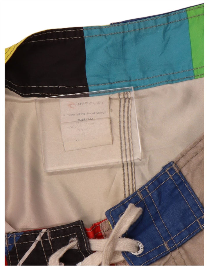 Calções de banho masculinos Rip Curl em poliéster colorblock médio multicolorido