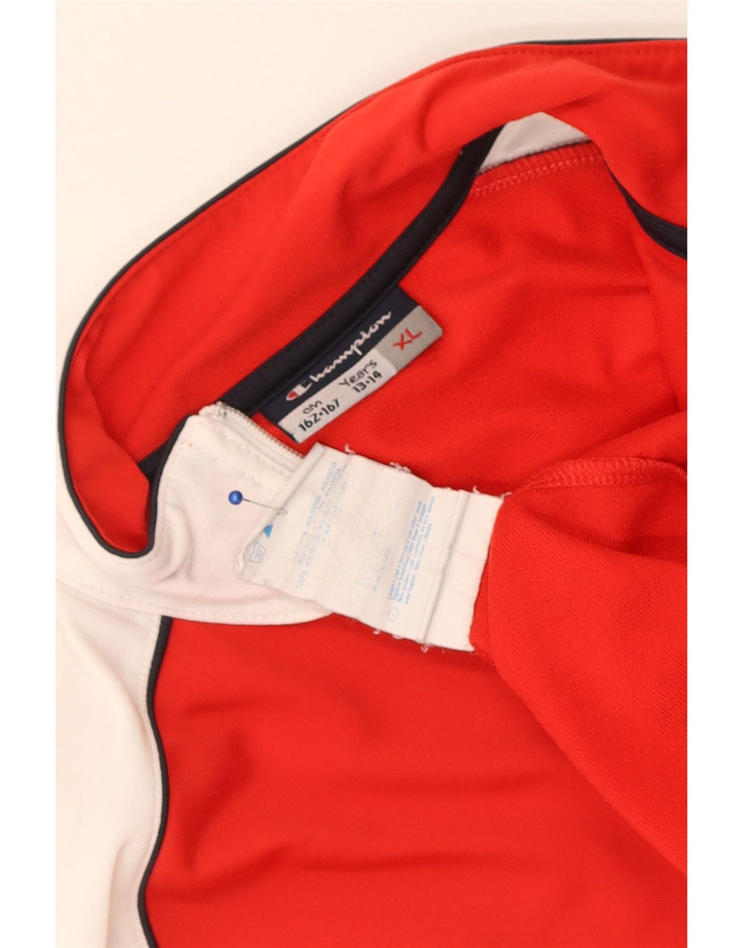 Jaqueta de treino Champion Boys 13-14 anos XL vermelho colorblock poliéster