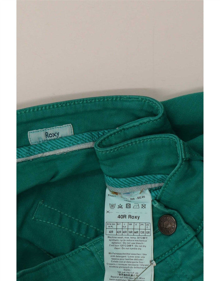 Roxy Jeans Slim Feminino Reino Unido 14 Grande W30 L30 Algodão Verde