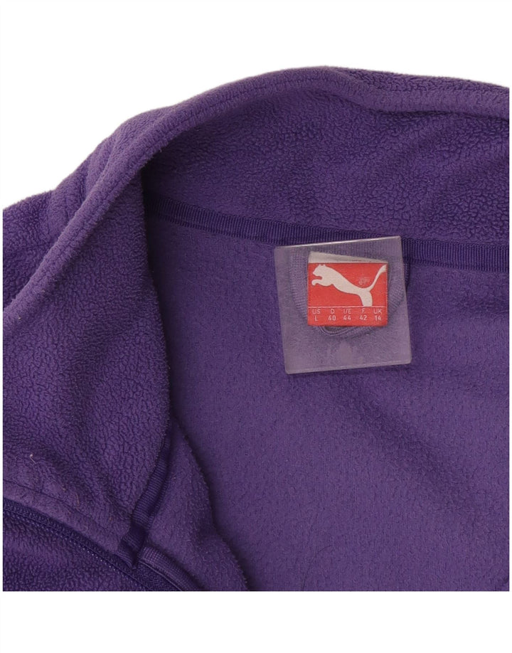 Jaqueta de lã feminina Puma UK 14 grande roxa