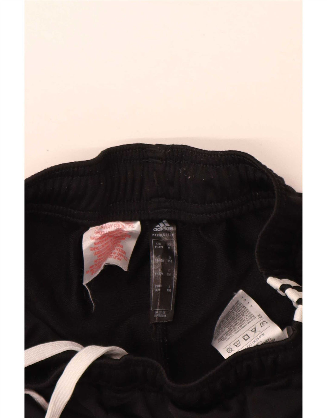 Adidas meninos calças de treino joggers 11-12 anos preto poliéster