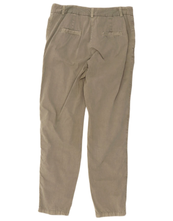 Calça Chino Feminina Marks & Spencer Slim UK 10 Pequena W30 L27 Algodão Cáqui