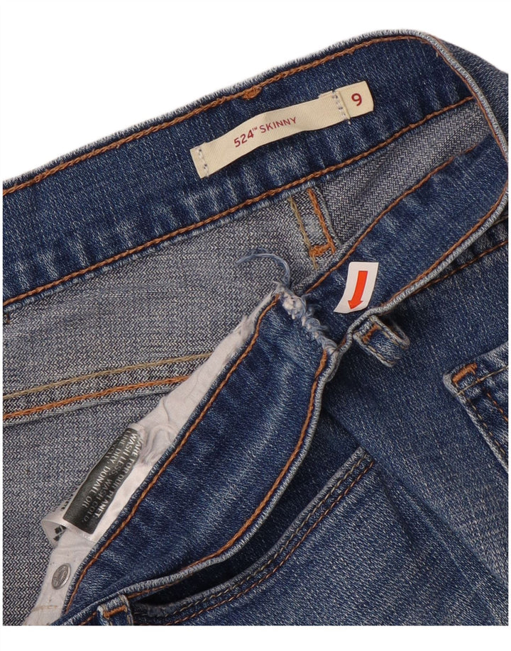 Calça jeans feminina Levi's 524 skinny US 9 médio W30 L28 azul