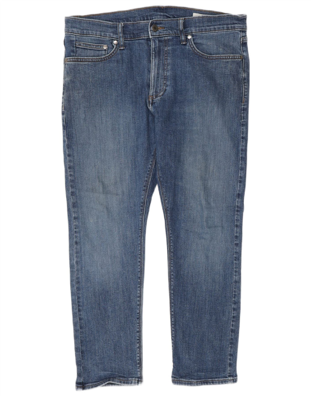 Marks & Spencer Mens Jeans Slim W34 L27 Algodão Azul
