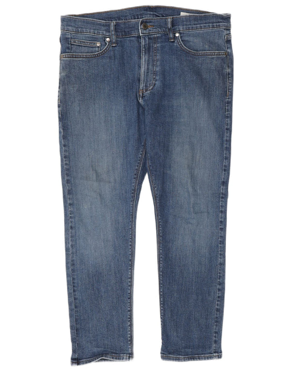 Marks & Spencer Mens Jeans Slim W34 L27 Algodão Azul