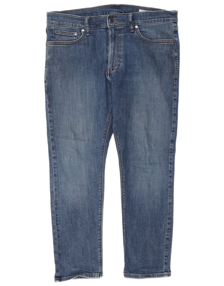 Marks & Spencer Mens Jeans Slim W34 L27 Algodão Azul