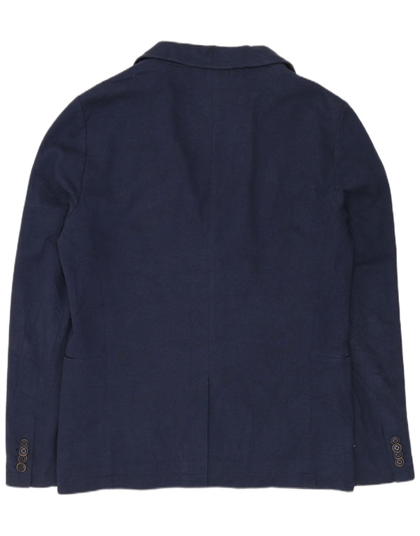 Tommy Hilfiger Mens 2 Button Blazer Jacket UK 40 Large Navy Blue Cotton