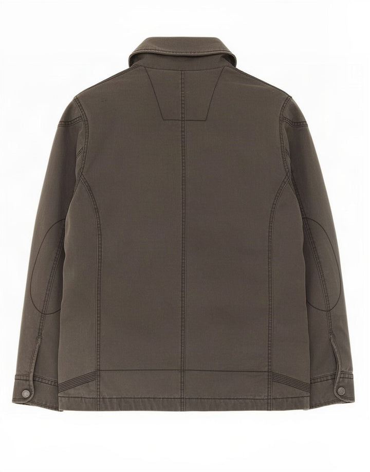 Jaqueta utilitária masculina Marks & Spencer Reino Unido 40 grande algodão cinza