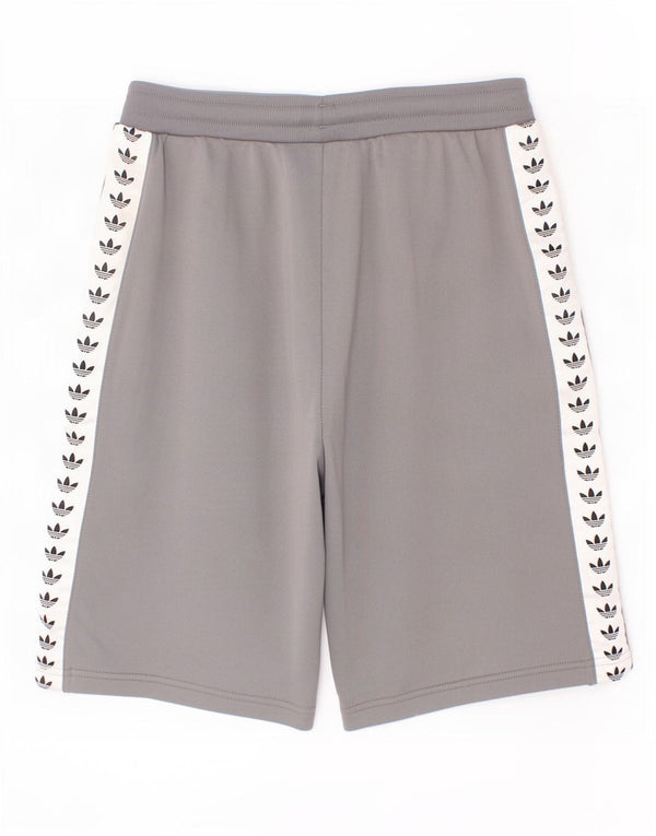 Adidas Boys Graphic Sport Shorts 13-14 Years Grey Colourblock Polyester