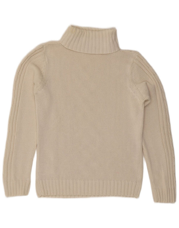 Suéter feminino ESMARA com gola redonda e algodão branco médio UK 14