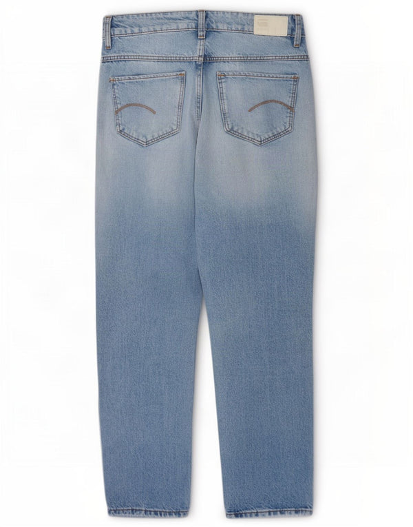 Calça jeans feminina cintura alta desgastada G-Star W25 L27 azul