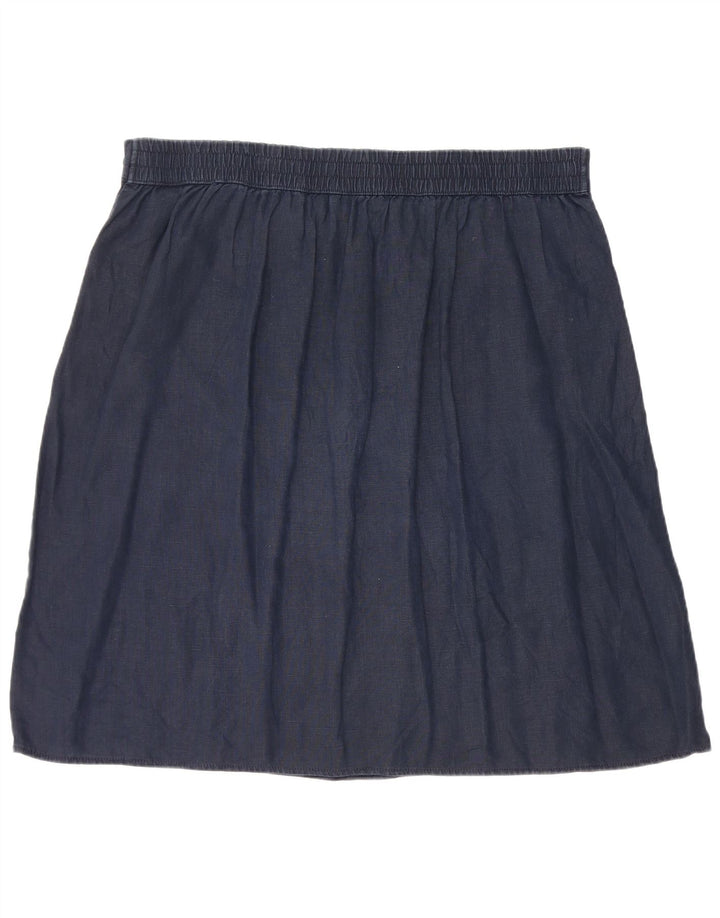 Saia feminina Marks & Spencer linha A W40 2XL linho azul marinho