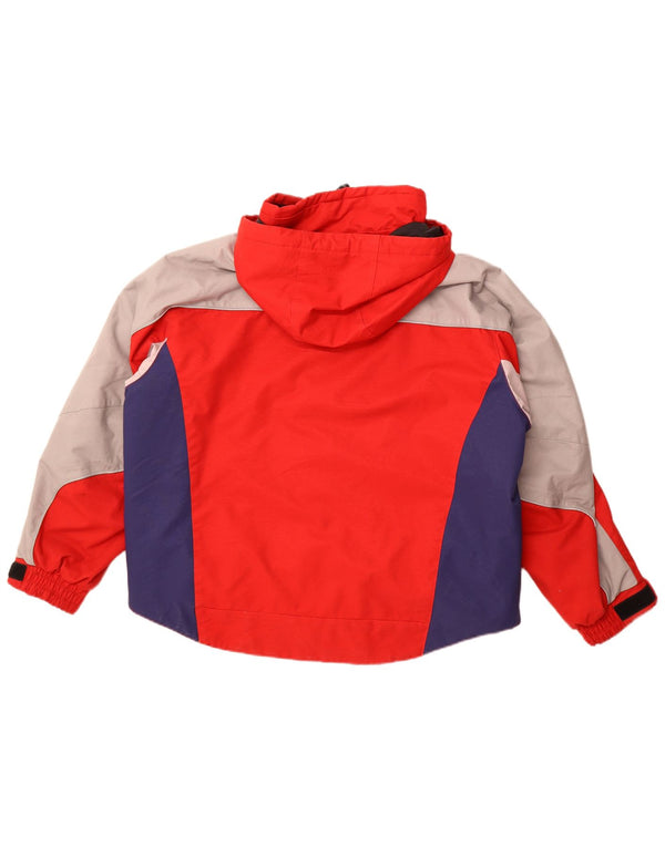 Jaqueta de chuva masculina Dialto Cortina com capuz Reino Unido 44 2XL vermelho Colourblock Nylon