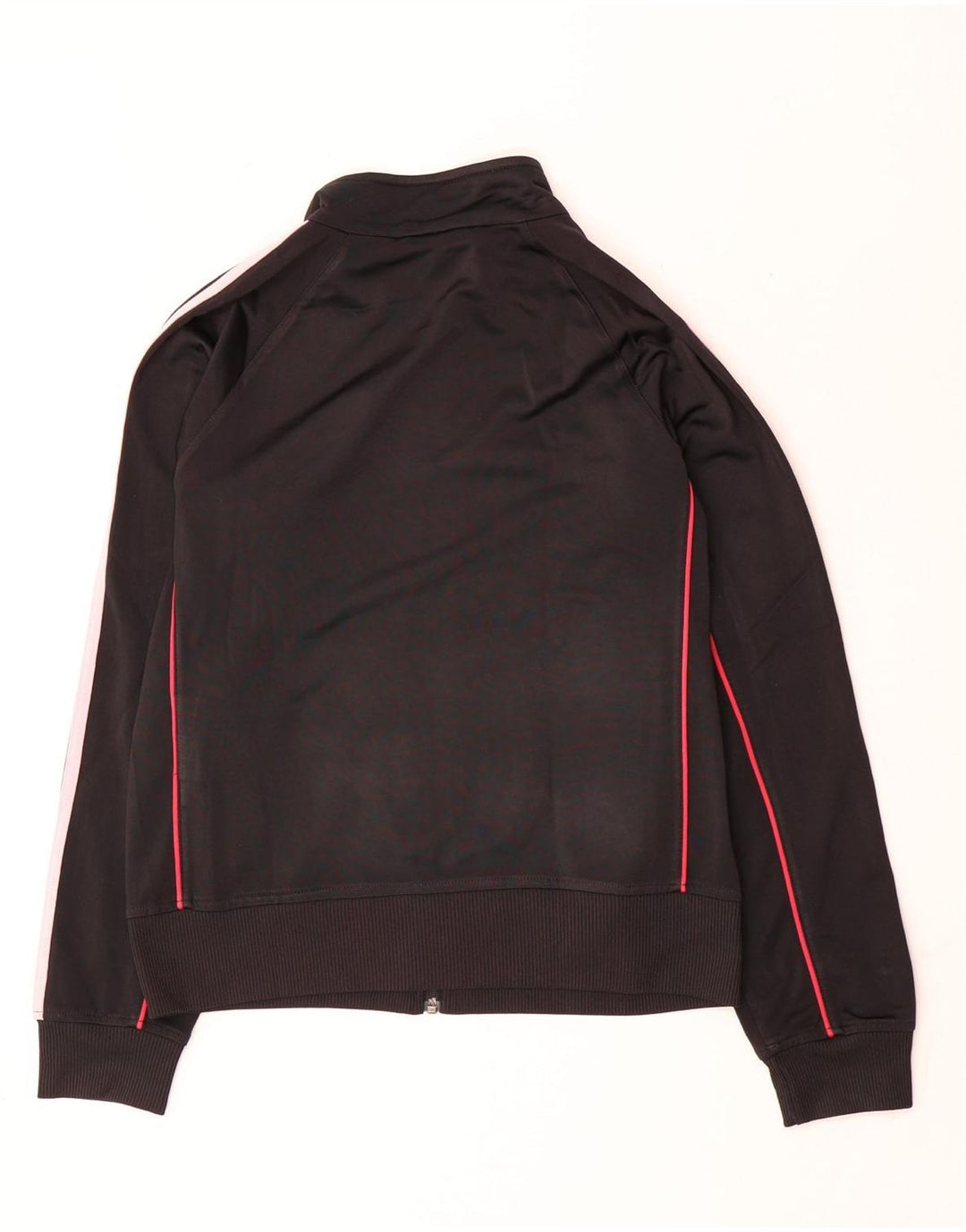 Adidas Womens Tracksuit Top Jacket UK 12 Médio Preto Poliéster