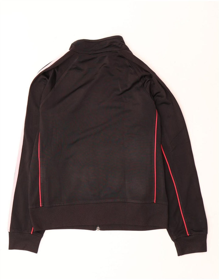 Adidas Womens Tracksuit Top Jacket UK 12 Médio Preto Poliéster