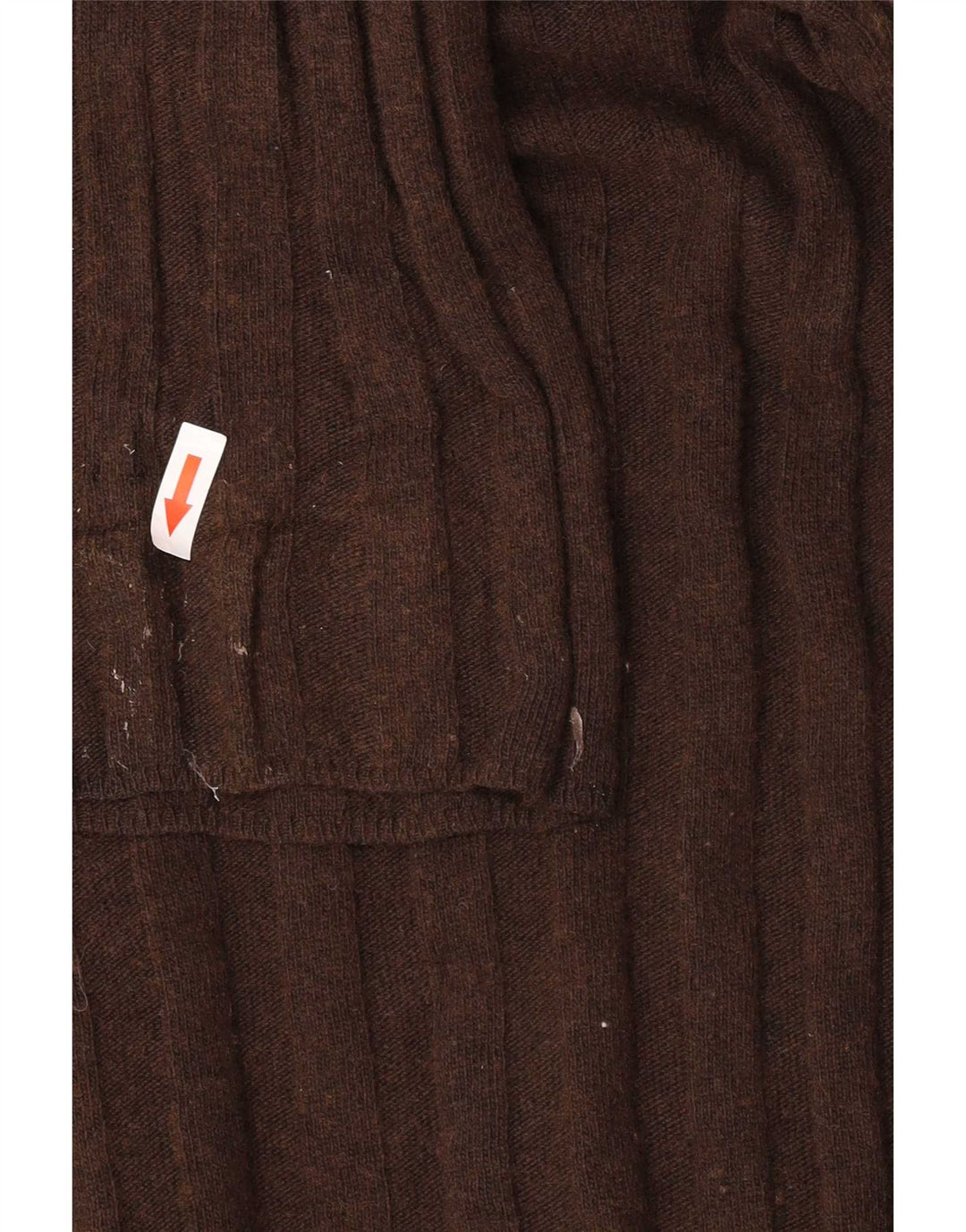Zara Suéter feminino oversized com gola redonda Reino Unido 14 médio marrom poliamida