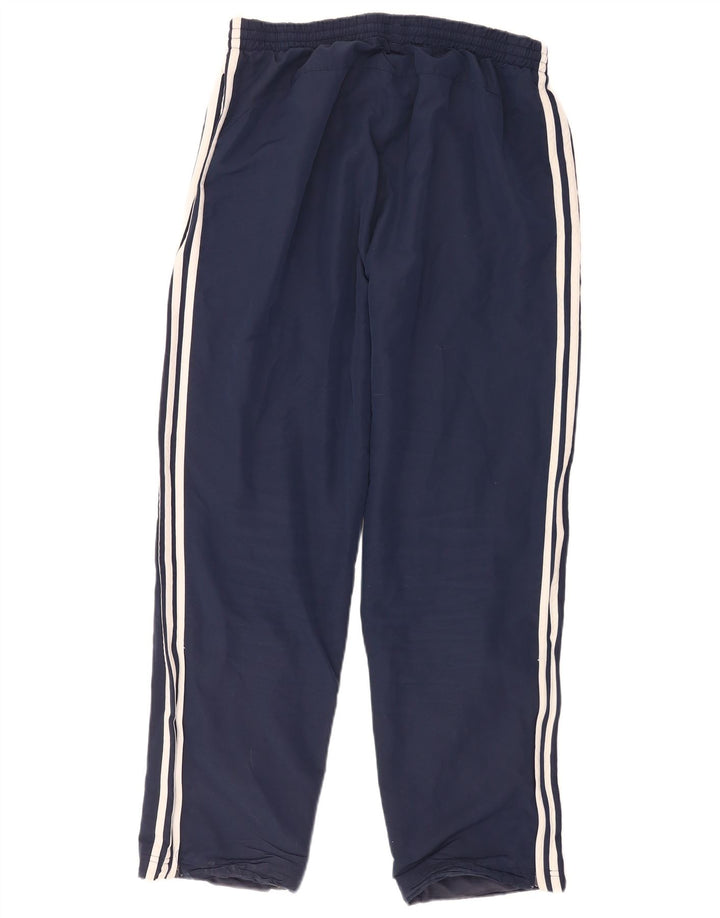 Calça de treino masculina Adidas grande poliéster azul marinho