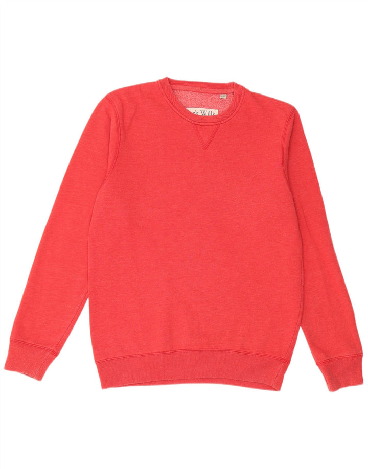 JACK WILLS Suéter gráfico masculino de algodão vermelho médio