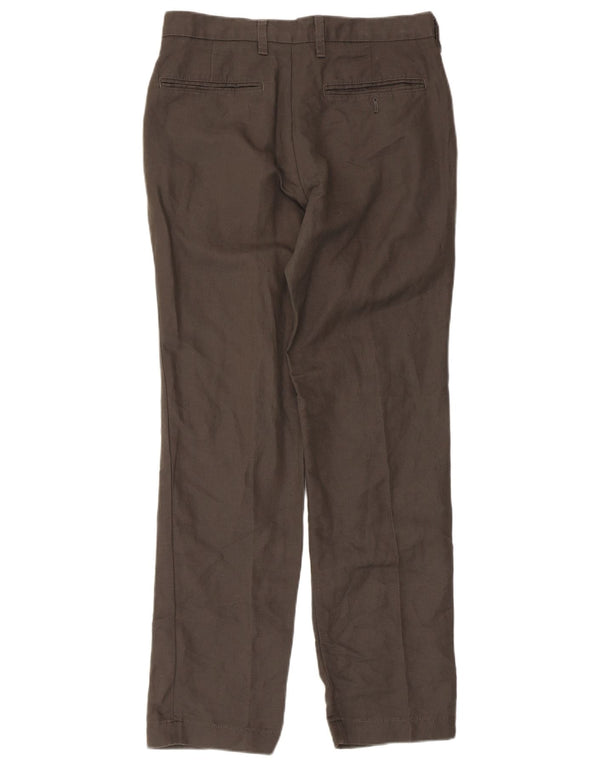 Calça Chino masculina Marks & Spencer sob medida W30 L31 cinza linho