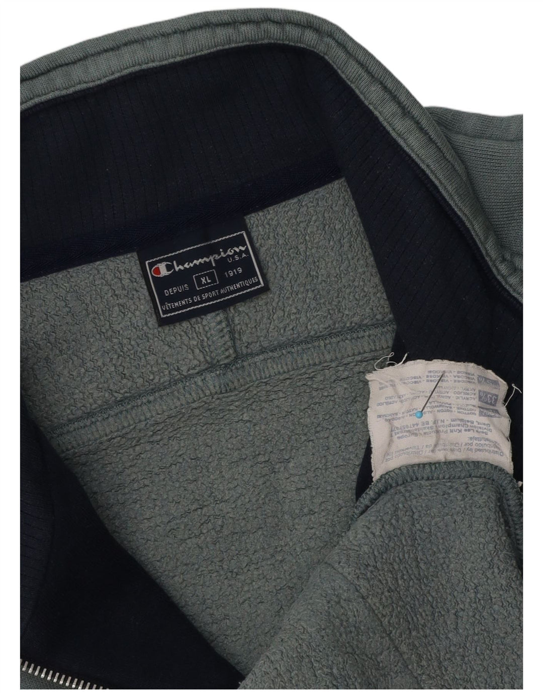 Jaqueta masculina de agasalho Champion XL azul algodão