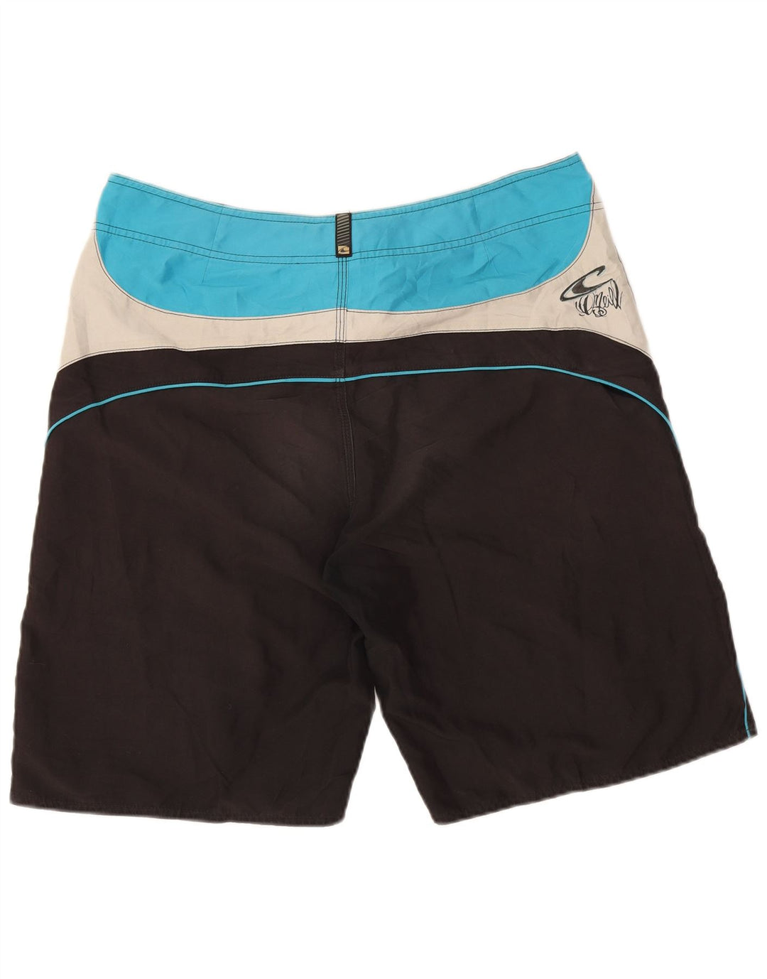 Shorts de natação masculino O'Neill gráfico grande bloco colorido preto